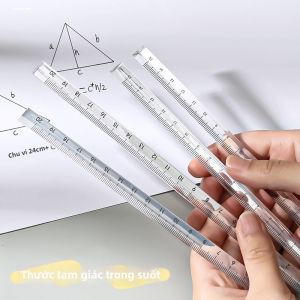 MINGRENBANG | Thước Tam Giác Màu Sắc Trong Suốt 20cm