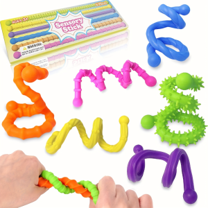 6แพ็คที่มีสีสันSensory Sticks Fidgetของเล่นSensoryของเล่นสําหรับความเครียดความวิตกกังวลบรรเทาสําหรับเด็กผู้ใหญ่การเรียนรู้ของเล่นเด็กวัยหัดเดินของขวัญ