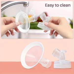 Oval Flanges Shields Built-in Soft Edges and Wide Mouth Connector Compatible with Spectra/Medela/Lansinoh Pumps
