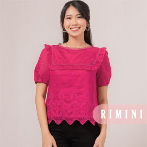 RIMINI - Atasan Wanita Bluss Kondangan Lengan Pendek Ruffle XS-XL - Tivva Top 85893