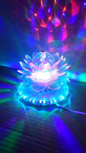 Đèn Xoay Hoa sen 12.5cm nhiều màu [đèn bàn thờ]