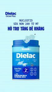 Sữa Bột Vinamilk Dielac Grow Plus Đỏ 2+ 850G - Dành cho trẻ suy dinh dưỡng thấp còi