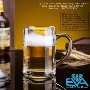 Ly Quai Pháp Uống Bia Thuỷ Tinh 390ML DELI Benidorm Glass Mug  ZB05375