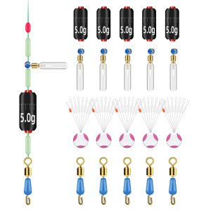 DNDYUJU 20 Chiếc Chì Lưới Chì Câu Cá Trọng Lượng 1.5g-4.0g Space Bean Connectors Bộ Phụ Kiện Câu Cá Dành Cho Người Câu Cá
