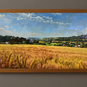 Tranh Nghệ thuật "Cánh Đồng Lúa Mì Ở Thụy Sỹ" VIETSMART ART - Sơn dầu trên toan vải 60 x 90cm