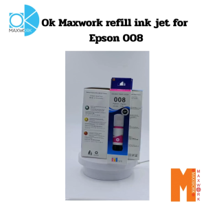 Ok Maxwork refill ink for epson 008  bk/c/m/y ออกใบกำกับภาษีได้ ส่งจาก กทม.