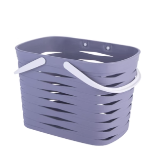 Large Capacity Soft Plastic Bath Basket Bathroom Handheld Shower Organizer for Home Student Dormitory Storage Blue Basket