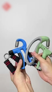 Adjustable Hand Grip Strengthener with Counter R-Shape Forearm Wrist Finger Exercise Trainer