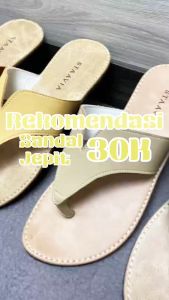 Staavia Sandal - GABBY Sandal Jepit Wanita Anti Licin Bahan Kulit Sintetis Alas Karet