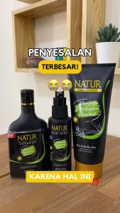 NATUR Hair Paket (3PCS) Aloe Vera - Shampoo 140ml | Hair Tonic 90ml | Conditioner 160ml