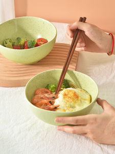 Mint Green Splash Ink Ramen Bowl Good-looking Fruit Salad Bowl River Snail Rice Noodle Bowl Household Soup Bowl Large Noodle Bowl