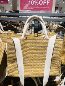 Large Capacity Handwoven Grass Bag New Model Upgraded Portable Tote Bag Eco-Friendly Canvas Bag for Home Storage And Organization