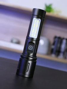 Senter LED Cas Multifungsi MX-605 Fitur Zoom/COB/6 Mode Cahaya Super Terang/Senter Tahan Air/Rechargeable/Portabel/Outdoor/Emergency/Taktis | Produk Viral