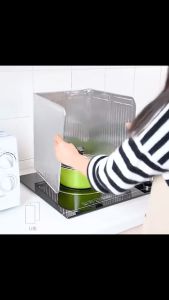 Stainless steel kitchen gas stove for cooking oil spill oil baffle plate damper high-temperature thickening baffle heat shield