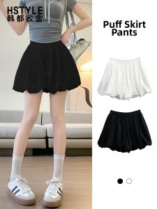 HSTYLE | Chân Váy Quần Đen Hoa Cao Waist Slimming