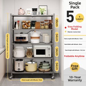 Ready to Use Folding Multi-layer Storage Shelf