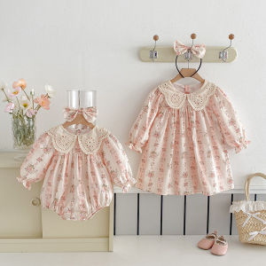 XINGUOGUO | Matched Outfits Girl Princess Collar Dress
