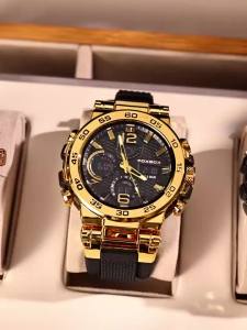 FOXBOX New Fashion Mens Wristwatch Luxury Military Waterproof Dual Mens Gift Display Luminous Clock Chronograph Sports Watches
