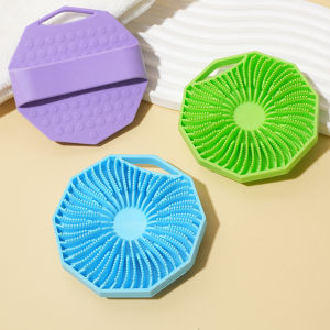 Silicone Body Scrubber Brush Adult Cleaning Bath Shampoo Comb Head Care Massager