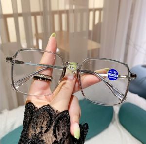 +50 +75 +125 +175 Anti Blue Light Reading Glasses for Women Men Fashion Frame Presbyopia Glasses Young Large Frame Anti Fatigue Eyeglasses