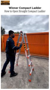 WINNER WCL-24 Aluminium Compact Multipurpose Ladder 24 Step Tangga Serbaguna 150KG Heavy Duty Rating