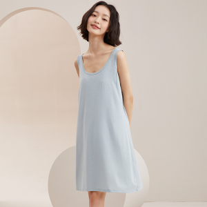 Miiow | Cat Woman Summer Ice Silk One-Piece Sleep Dress With Chest Pad Thin Home Clothes Womens Style Sweet Home Leisure Fashion