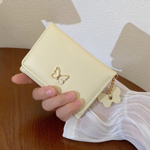 Korean Style Short Wallet High Aesthetic Value Integrated Female Student Cartoon Multi-Card Slot Coin Purse Leather Handbag