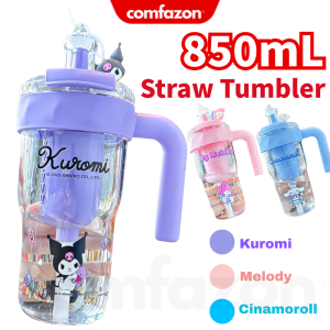 850ml Sanrio Water Bottle Water Cup Tumbler With Straw Travel Mug Straw Cup With Handle Large Capacity Cute Water Cup For Kids Student