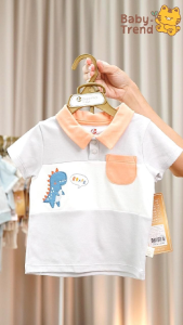 Elegant Kids ชุดเด็กผู้ชาย 6-24เดือน ชุดเสื้อโปโลพร้อมกางเกงสั้น HappyDinosaur Collection | Babytrend