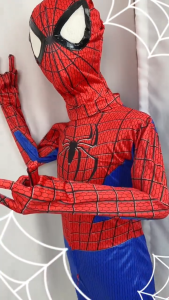 Far From Home Costume spider Cosplay Spider-Man costume red and blue Bodysuit Jumpsuit Halloween Costume for Kids