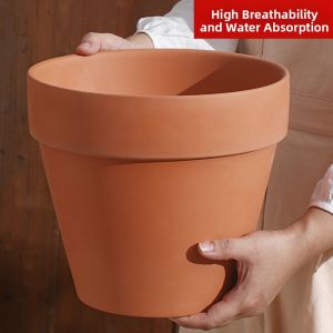 YIZHIBING | Breathable Water Absorbing Large Simple Rustic Terracotta Flower Pot