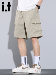 izzue | Khaki Workwear Style Loose Thin Summer Shorts