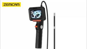 Ultra Thin 3.9mm Lens 2-Way Steering Endoscope Camera 1080P HD Industrial Borescope with 5 IPS Screen Split Design for Piping