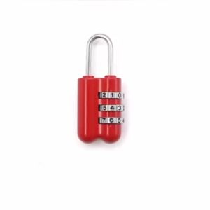 1pcs Aluminum Alloy Mini 3 Digits Number Password Code Lock Combination Padlock Pad Lock Resettable for Travelling Bag Door