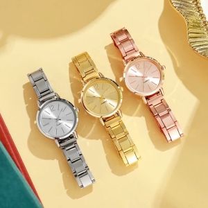 Womens Glitter Accented Bracelet Watch Premium Crystal Accented Bracelet Necklace Watch Set Casual Fashion Bracelet Dainty Christmas Gifts