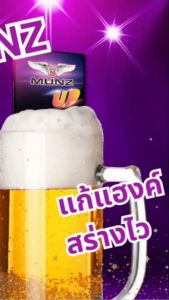 MUNZ UP มันซ์ อัพ ผลิตภัณฑ์เสริมอาหาร สำหรับนักดื่ม สายปาตี้ ไม่แฮงค์ แฮ้งค์ 1 กล่อง 2 เม็ด