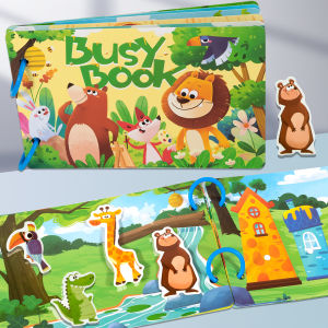 Montessori Toys Quiet Book My First Busy Book DIY Puzzle Dinosaurs Fruits Animals Transportation Matching Game Educational Toys