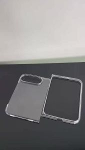 szhaiyu | For iPhone Ultra New Simple Classic Transparent Clear Ultra-thin Folding Phone Case Hard PC Shockproof Bumper Front Back Cover