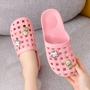 รองเท้าแตะพื้นนุ่มสำหรับผู้หญิง รองเท้าแตะแบบมีรูสำหรับฤดูร้อน รองเท้าแตะแบบสวมหัวสำหรับสวน รองเท้าแตะสำหรับเดินเล่นชายหาดกลางแจ้ง รองเท้าแตะแบบสวมสบายในบ้าน รองเท้าแตะกันลื่น