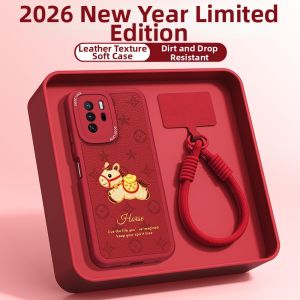 imobile | New Year Pattern Little Horse Design Shockproof Sheepskin Phone Case