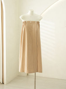Beaient Beauty Salon Robe Pure Color Open Back Towel Womens Nightgown Home Comfortable Polyester Fiber Bath Skirt Guest Service