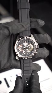 Jam Tangan Pria Seiko Chronograph SSB349P1 Neo Sport Black Dial Black Rubber Strap