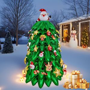 1 Christmas standing balloon 9 combination Christmas tree balloon set birthday party family gathering wedding decoration