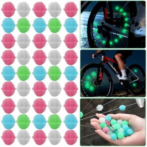 5Packs Colorful Decorations Clips for Bike Glow-In-The-Dark Beads Multi Color Plastic Bicycle Wheel Spoke Beads