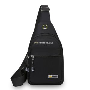 2025 New Mens Business Casual Lightweight Oxford Cloth Commuting Chest Bag Single Shoulder Bag Cycling Small Backpack Mobile Phone Bag