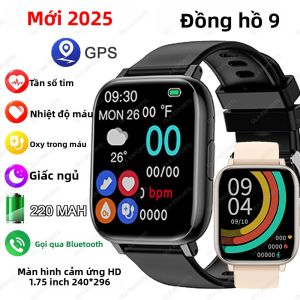 Đồng Hồ Thông Minh Mới 2025 Dành Cho Nam Và Nữ Với GPS Màn Hình Cảm Ứng HD Máy Đo Huyết Áp Thiết Bị Theo Dõi Thể Thao Chức Năng Gọi Bluetooth