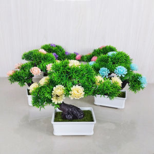 Azgalery PBP85 / Tanaman Hias Plastik Pot Bunga Bonsai Kembang Dekorasi Artificial Flower Pajangan Ruangan Rumah Ornamen Hiasan Buatan / COD