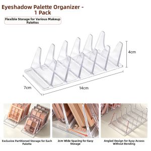 SP SAUCE | Transparent Divided Makeup Organizer Desktop Storage Box