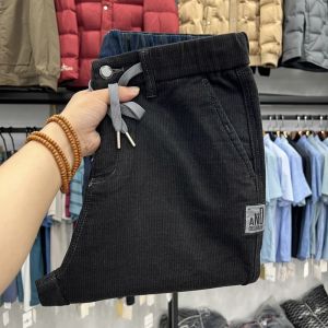 Quần Dài Thường Ngày Co Giãn Nhẹ Có Dây Rút Cạp Vừa Cotton Polyester Pha Trộn Quần Dài Thu Đông Dày Dặn Thoải Mái