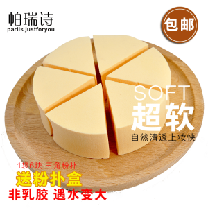 Pareshi Professional Makeup Sponge Six Pieces Triangle Skin Surface Wet And Dry Dual Purpose Beauty Egg Elliptical Studio Makeup Artist